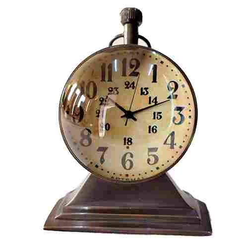 Antiques Clock with Metal Body Trophy Stand