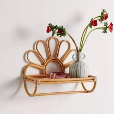 Different Available Flower Rattan Wall Shelf