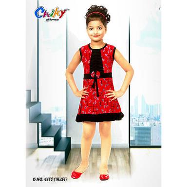 Different Available 6273 16X26 Kids Red Frock