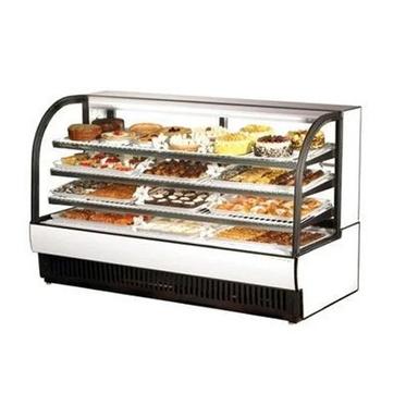 Black Stainless Steel Pastry Display Counter Cabinet