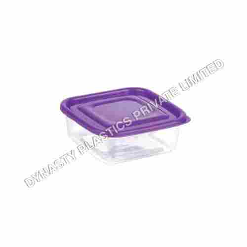 Square Delight Plastic Food Containers- 160 ml