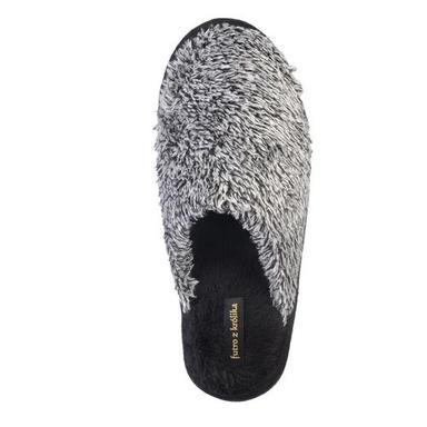 Grey Carpet Front Close Slippers