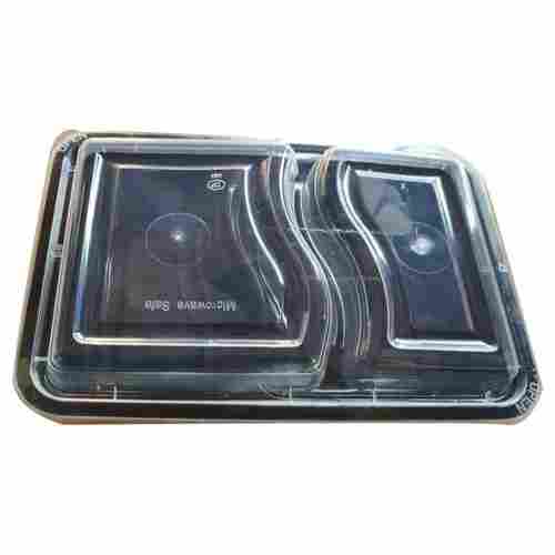 2 Compartment Disposable Food Tray