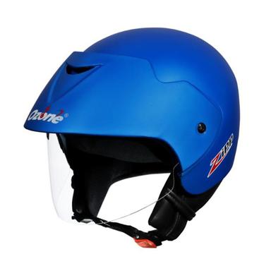 Plastic And Fibreglass Zipp With Peak Blue Color Helmet