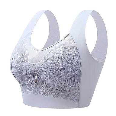 Padded Plus Size M - 4Xl Lace Ice Silk Big Breasted Bra