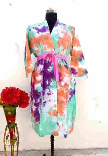 Shibori Kimono Cotton Robe