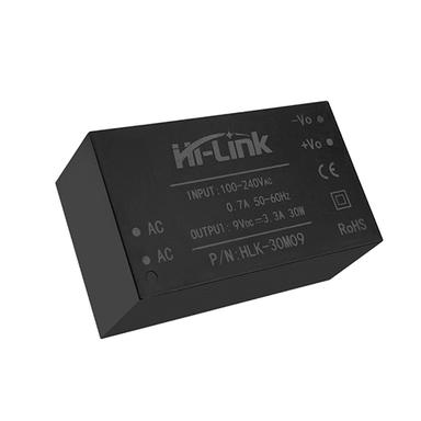 Black Hlk-30M09 Ac-Dc 9V 30W Gan Step Down Mini Power Supply Module Converter Intelligent Household Switch Power Module