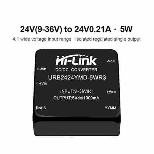 URB2424YMD-5WR3 24V to 24V 5W 0.2A DC to DC Isolation Voltage 1500VDC Power Module Converter