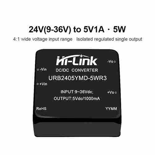 URB2405YMD-5WR3 24V to 5V 5W 1A DC to DC Isolation Voltage 1500VDC Power Module Converter