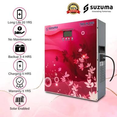 Pink-White Solar Wall Mount Inverter With Life Po4 Battery