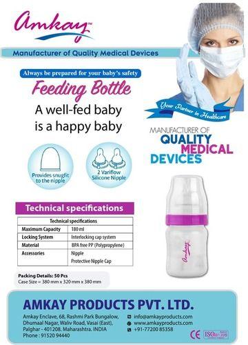 Baby Feeding Bottle Color Code: Pink & Transparent