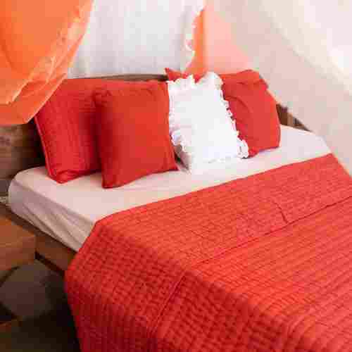 RED COLOR JAIPURI COTTON BED QUILT