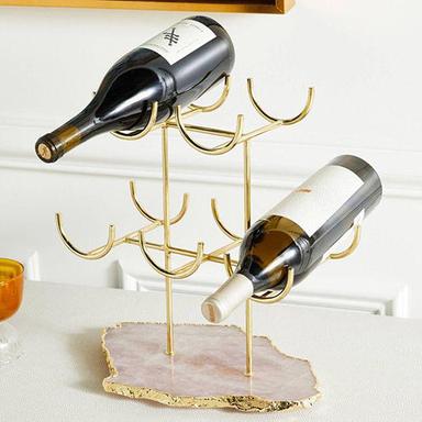 Golden Wine Bottle Stand