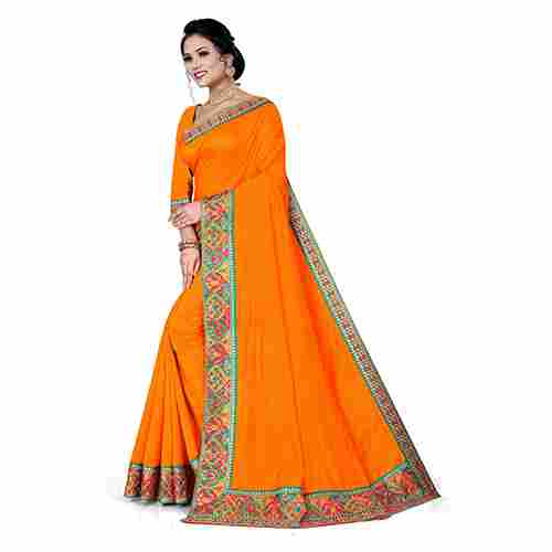 Ladies Orange Saree