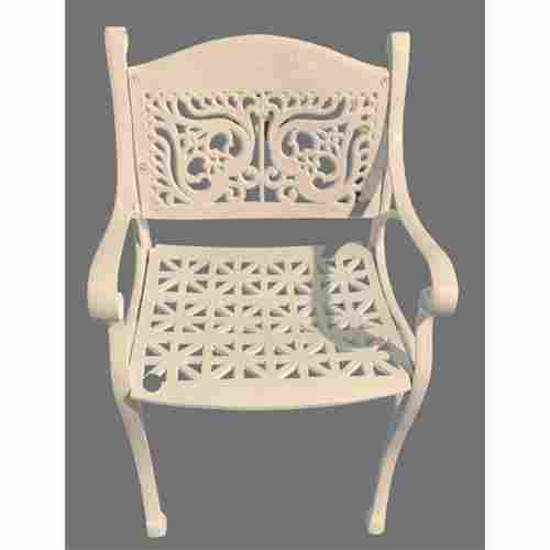 Designer White cast aluminium chair