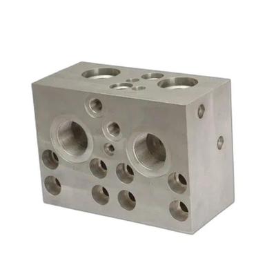 Grey Mild Steel Hydraulic Manifold Block