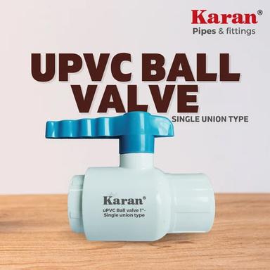 White Upvc Single Union Ball Valve