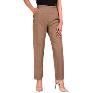 Brown Ladies Office Wear Trousers