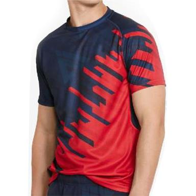  लाल और नीली पुरुषों की स्पोर्ट्स टी-शर्ट्स