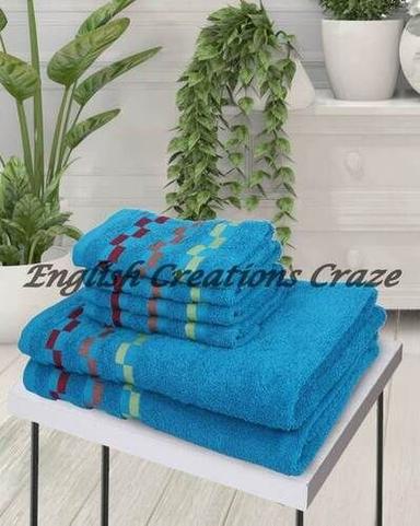 Blue Cotton Terry Towels