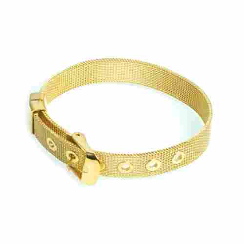 Adjustable Plain Steel Mesh Bracelet