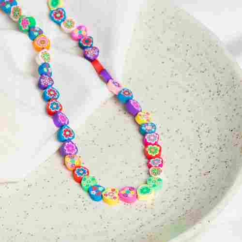 6mm Flower Heart Polymer Clay Fimo Beads