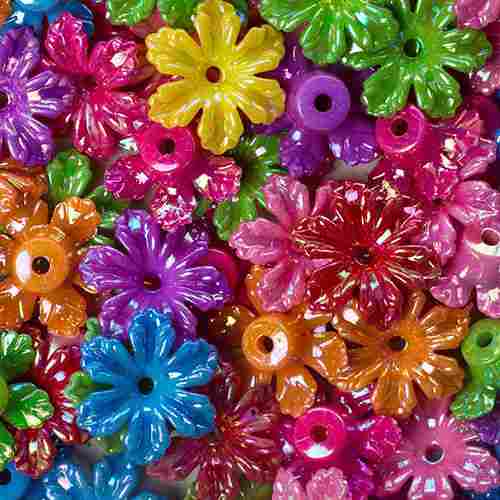 34mm Flower Designer Plastic Beads