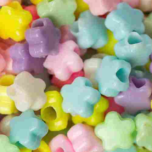 10mm Flower Pastel Plastic Beads