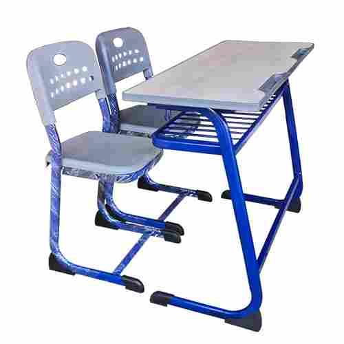 Capsule Pipe Zuma Two Seater School Dual Desk with Inbuild Metal Mesh
