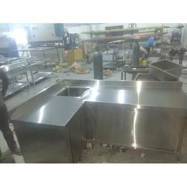 Silver Stainless Steel Sink Table