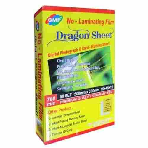 GMP Dragon Sheets For I- Card No Laminating Film Inkjet 50 Set