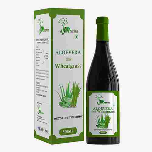 500 ML Aloevera Wih Wheatgrass Juice