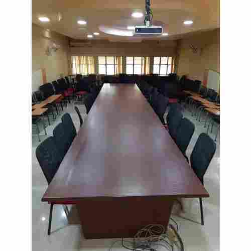 Brown Wooden Conference Table
