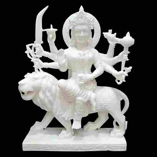 Pure White Marble Durga Statue
