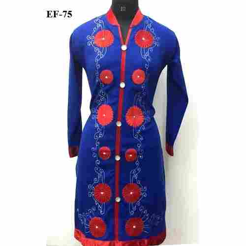 Blue Woolen Kurti For Women