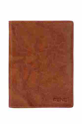 Genuine leather tan passport holder