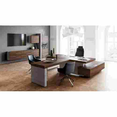 L Shape Office Desk For Dual Partner