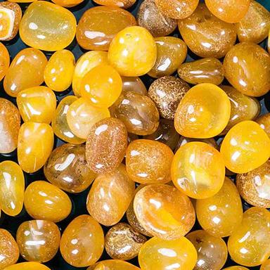 Easy To Clean Yellow  Stones Decoration Pebbles