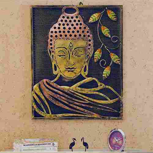 Premium Divine Iron Buddha Wall Art Frame