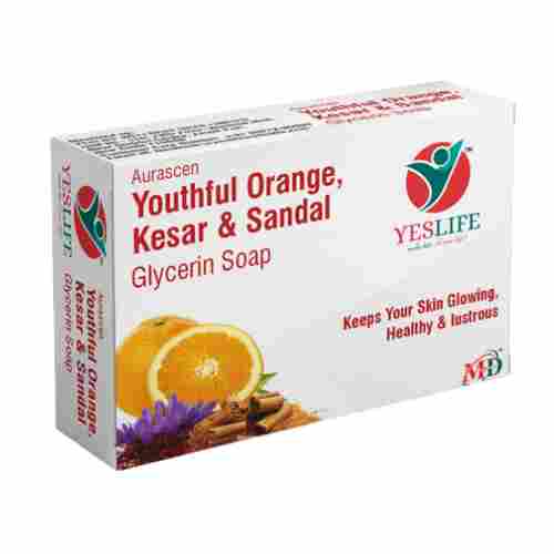 Youthful Orange Kesar And Sandal Glycerin Soap