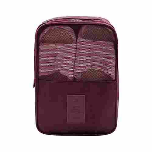 S1095 Maroon Shoe Bag For Travelling