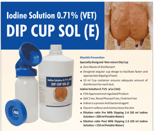 Iodine Solution 0.71 Vet Dipcup Sol E