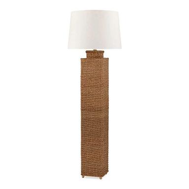 Brown Table Top Cane Lamp