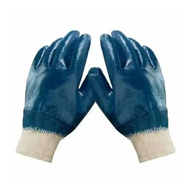 Blue Nitrile Dipped Hand Gloves