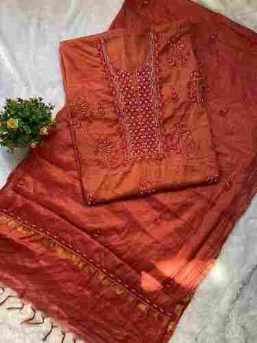 Lucknowi Chikan Tissue Ladies Suit