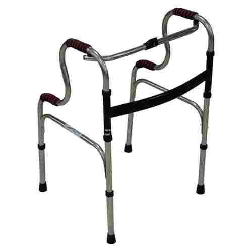 FOLDABLE RECIPROCATING STEP-UP WALKER - STAINLESS STEEL