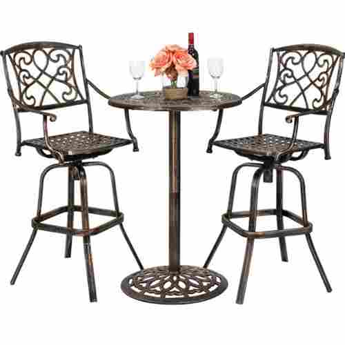Iron Grill Bar Table And Chair