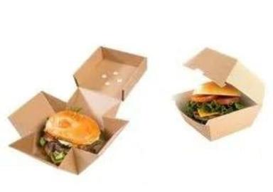 350 gsm Kraft Burger Box with Food Grade Coating