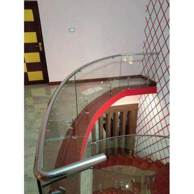 Colorless Toughened Glass Staircase Railing