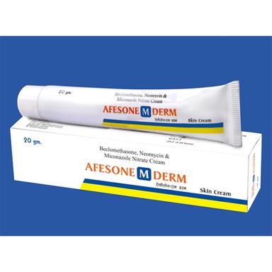 Afesone-M-Derm Cream Ingredients: Beclomethasone Dipropionate 0.025% + Neomycin Sulphate 0.5% + Clotrimazole
1.00%